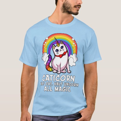 Cat Unicorn Magical Caticorn Kitten Rainbow Pet T_Shirt