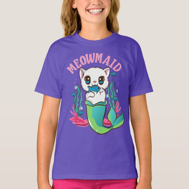 Cat Unicorn Meowmaid T-Shirt (Front)