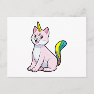 Cat Unicorn Postcard