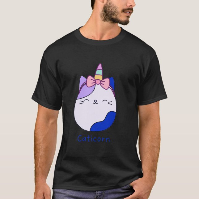 Cat Unicorn Squish Squad Stuffed Animal Plush Mall T-Shirt (Front)