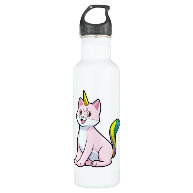 Cat Unicorn Stainless Steel Water Bottle (Front)