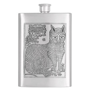 Cat, Unknown artist Flask