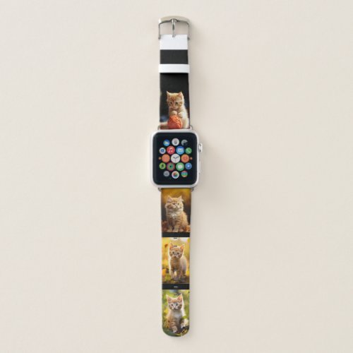 Cat Upload Photo Collage Custom Personalized Pet Apple Watch Band