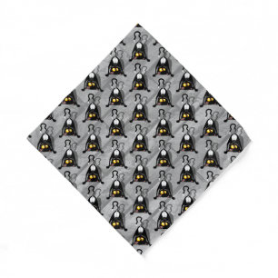 Cat Upside Down Funny Cartoon Character Bandana