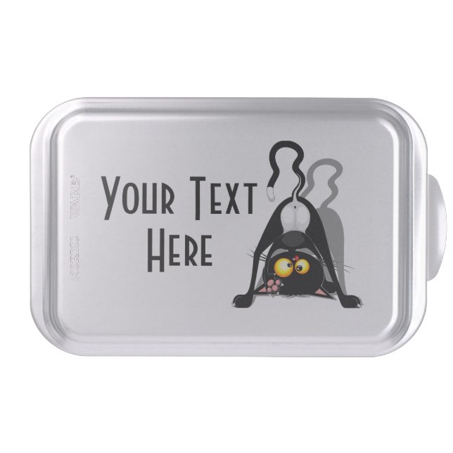 Cat Upside Down Funny Cartoon Character Cake Pan (Front)
