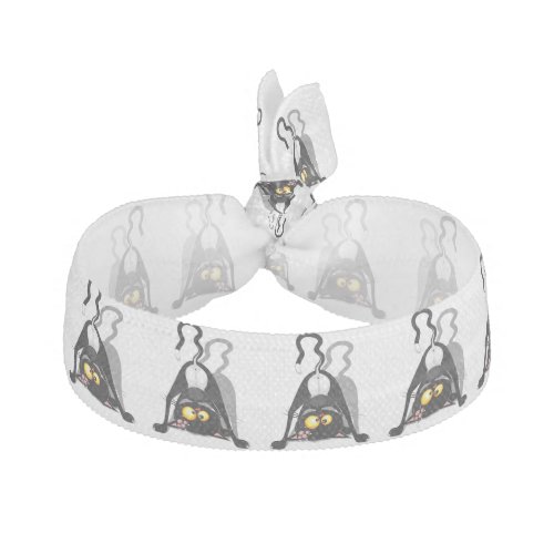 Cat Upside Down Funny Cartoon Character Elastic Hair Tie
