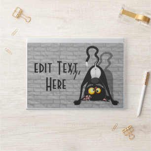 Cat Upside Down Funny Cartoon Character HP Laptop Skin