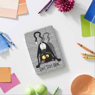 Cat Upside Down Funny Cartoon Character iPad Mini Cover