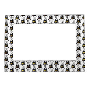 Cat Upside Down Funny Cartoon Character Magnetic Frame