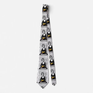 Cat Upside Down Funny Cartoon Character Neck Tie