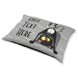 Cat Upside Down Funny Cartoon Character Pet Bed
