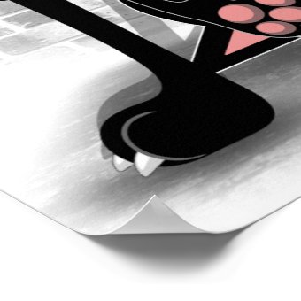 Cat Upside Down Funny Cartoon Character Poster | Zazzle