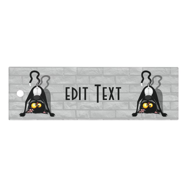 Cat Upside Down Funny Cartoon Character Ruler (Front)