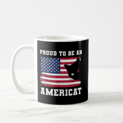 Cat Us Flag Proud To Be An Americat Patriotic Fort Coffee Mug