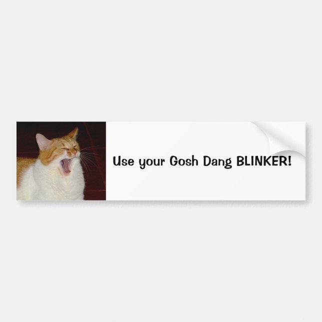 Cat Use your Blinker Bumper Sticker (Front)