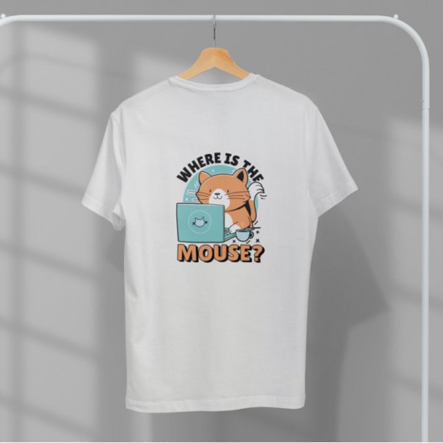 Cat Using Computer   T-Shirt (Creator Uploaded)