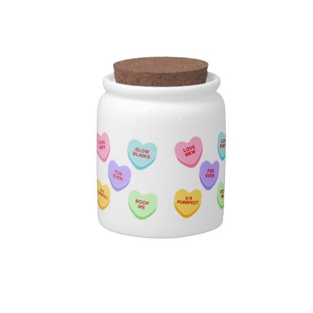 Cat Valentine Candy Hearts Candy Jar (Front)