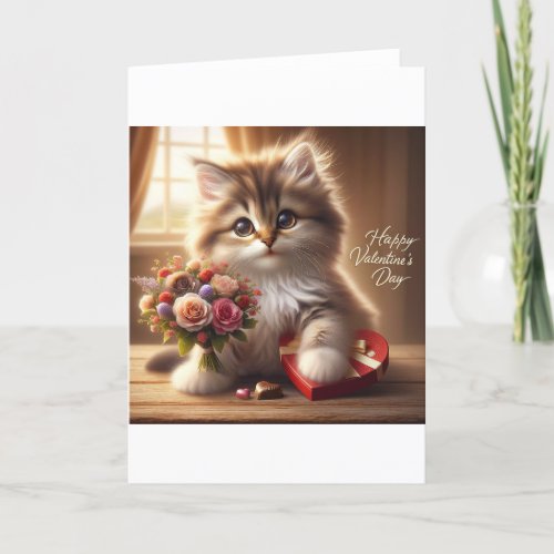 Cat Valentines Day card