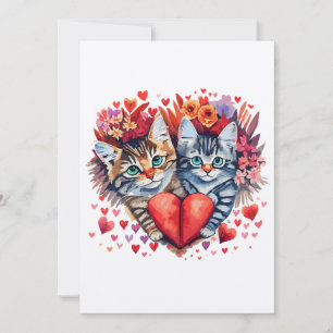 Cat valentines day cards