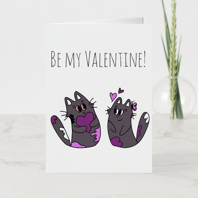 Cat valentines day cards (Front)