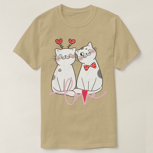 CAT VALENTINES DAY I LOVE MY KITTY T-Shirt (Design Front)