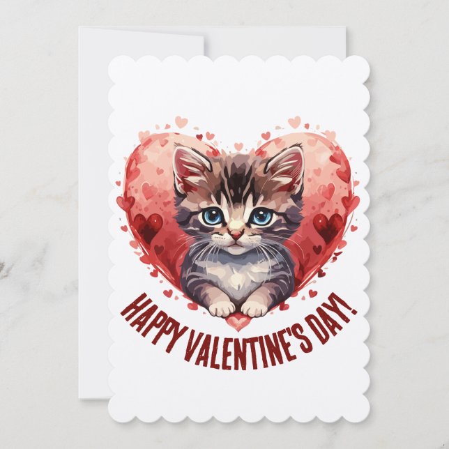 Cat Valentines Holiday Card (Front)