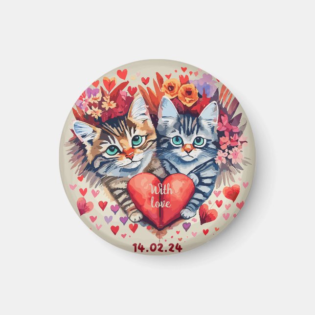 Cat Valentines Magnet (Front)