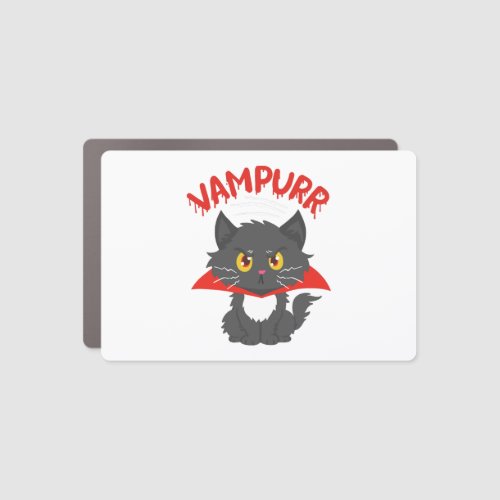 Cat Vampire Halloween Car Magnet