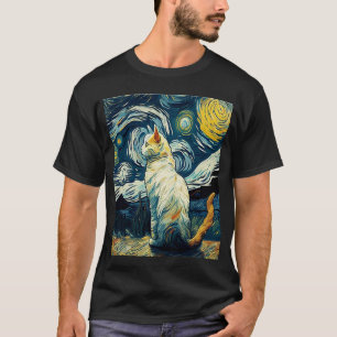  Cat Van Gogh - Cat Art Lover  T-Shirt