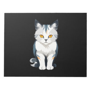 Cat Vector Art with Vibrant Colors Notepad