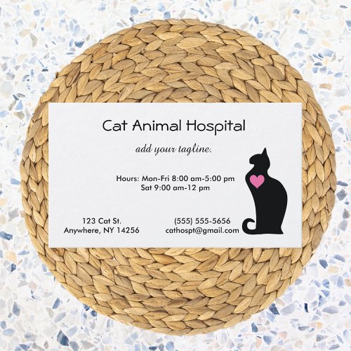 Cat Veterinary Clinic Business Card