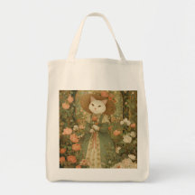 Cat - Victorian Cat Lady with Roses