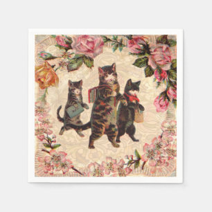Cat Vintage Pretty Antique Kittens Paper Napkins