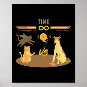 Cat Vs. Pavlovs Dog Funny Video Game  Poster