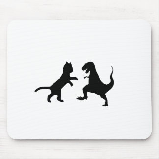 cat vs t-rex mouse pad