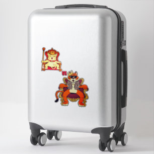 Cat vs Tiger Funny Kings of Animals Sticker