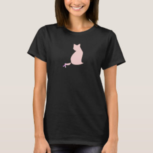 Cat w/ Ribbon for Breast Cancer Awareness Shirt