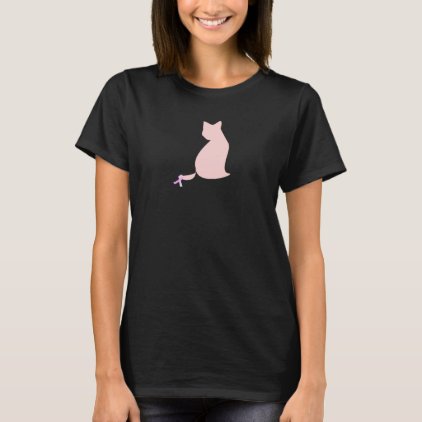 Cat w/ Ribbon for Breast Cancer Awareness Shirt