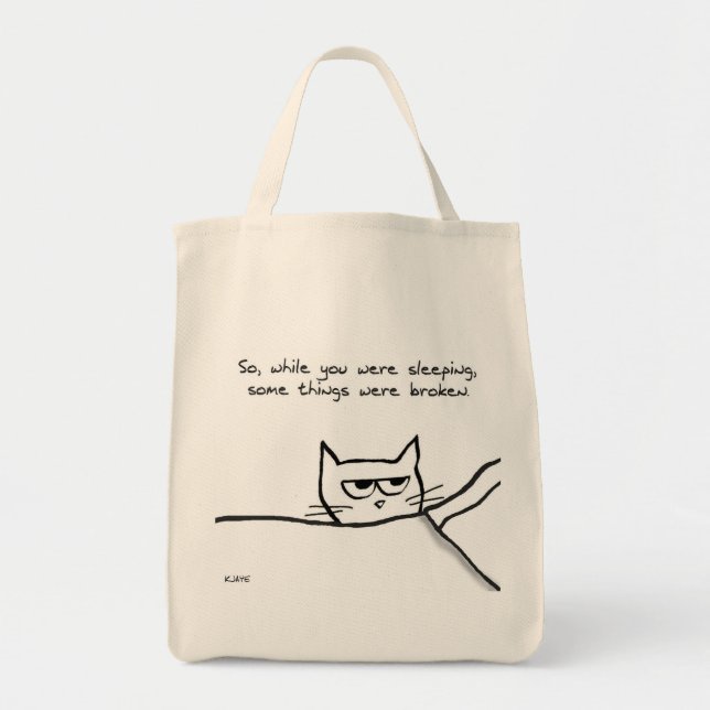 Cat Wake Up Call - Funny Cat Gift for Cat Lovers Tote Bag (Front)
