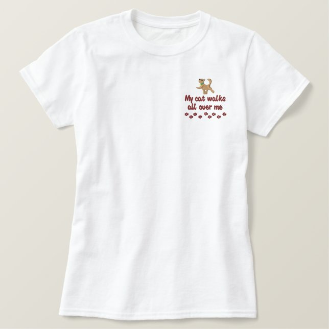 Cat Walk Embroidered Shirt (Design Front)