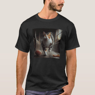 Cat Walking Bacon And Eggs T-Shirt