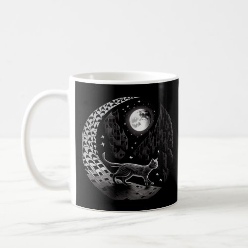 Cat Walking on Moon Graphic Tees for Men Women Boy Coffee Mug