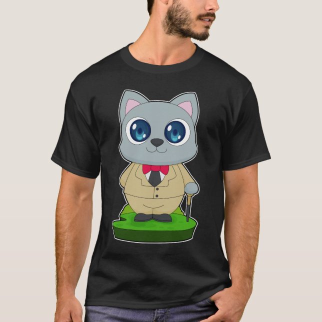Cat Walking stick T-Shirt (Front)