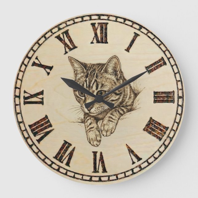 Cat - Wall Clock  (Front)