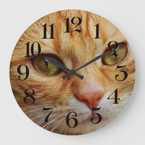 cat wall clock