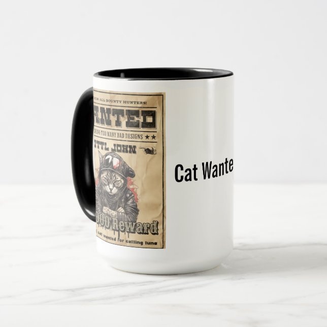 Cat wanted for eatting tuna tea Mug (Front Left)