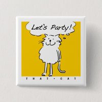 Cat Wants to have a party! Button