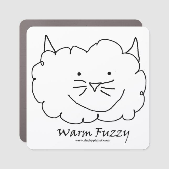 Cat Warm Fuzzy Magnet (Front)
