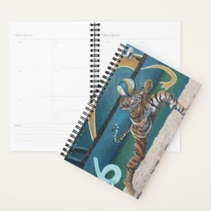 Cat Warrior Playing Volleyball Fantasy Art Planner