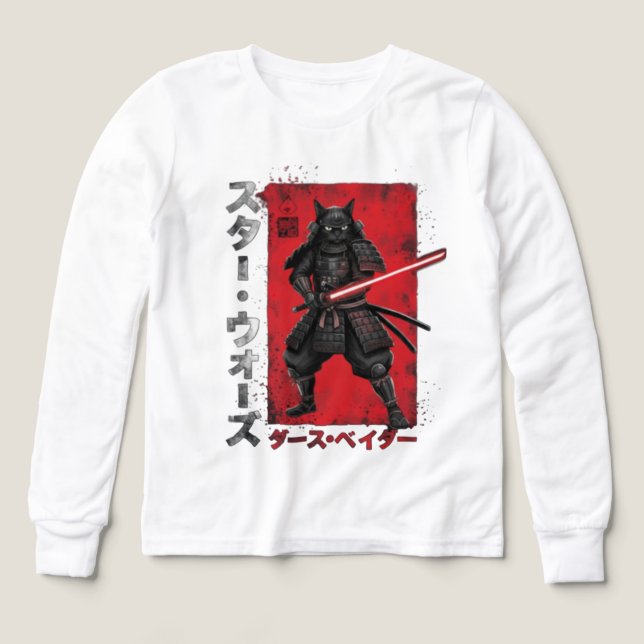 cat wars samurai kawaii Tri-Blend shirts (Design Front)